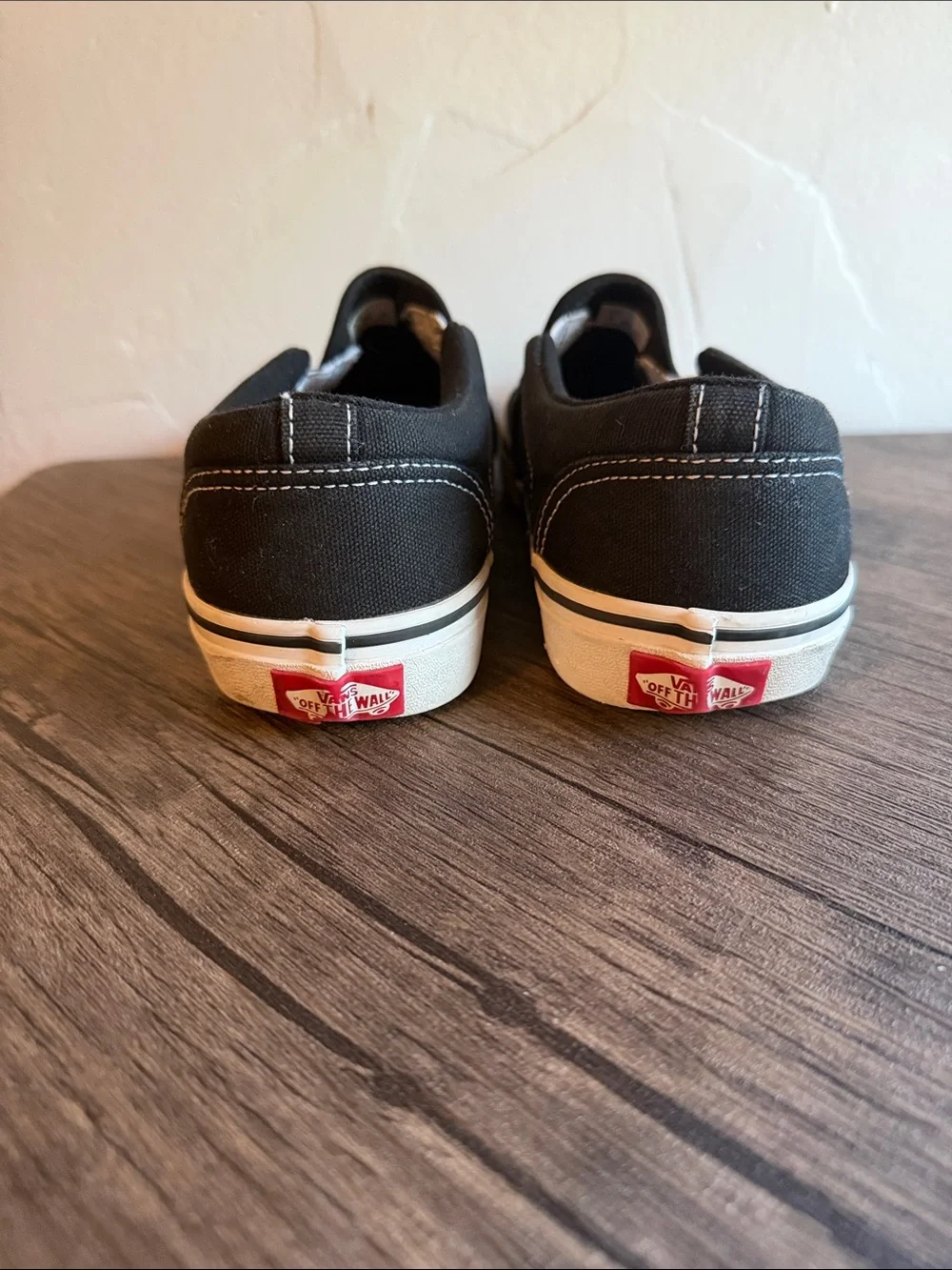 Vans Black Canvas Slip-On Skate Shoes